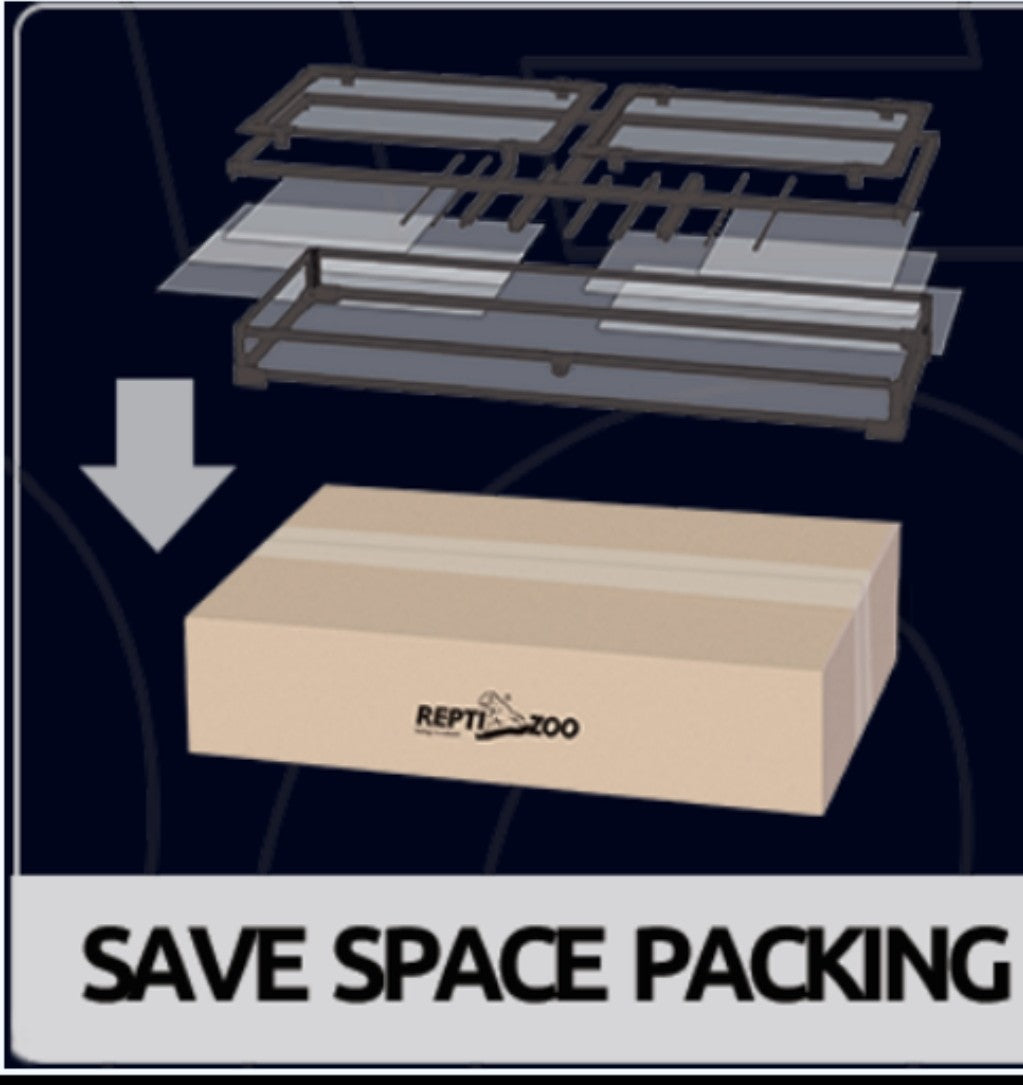 REPTIZOO GLASS TERRARIUM – 900MM (914×457×600MM) DOUBLE DOOR PROFESSIONAL ENCLOSURE