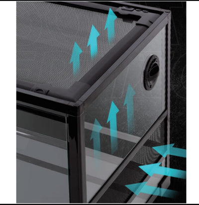 REPTIZOO GLASS TERRARIUM – 900MM (914×457×600MM) DOUBLE DOOR PROFESSIONAL ENCLOSURE