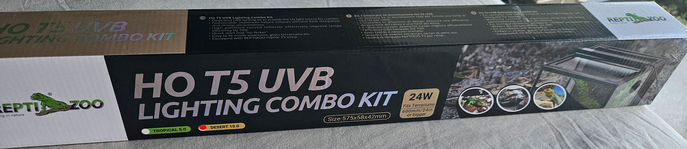 REPTIZOO PRO T5 UVB LIGHTING COMBO KIT 10% 24w